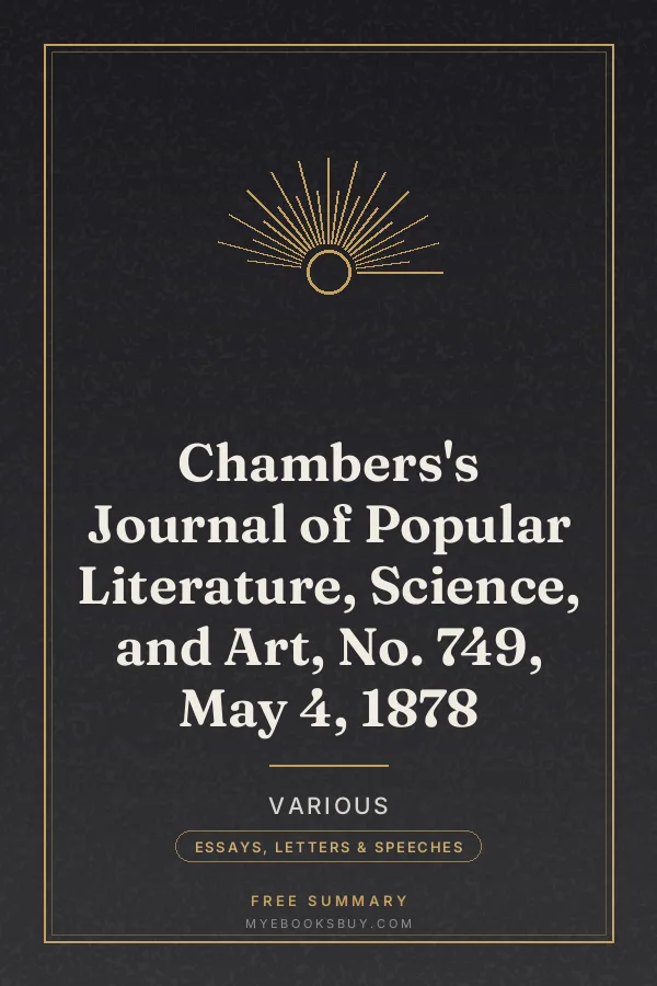 Cover of Chambers's Journal of Popular Literature, Science, and Art, No. 749, May 4, 1878