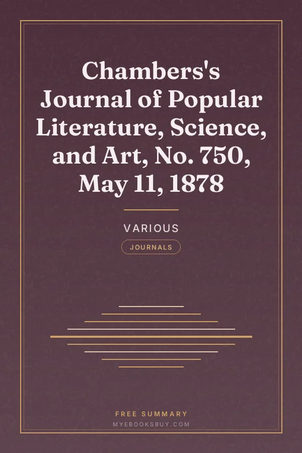 Cover of Chambers's Journal of Popular Literature, Science, and Art, No. 750, May 11, 1878