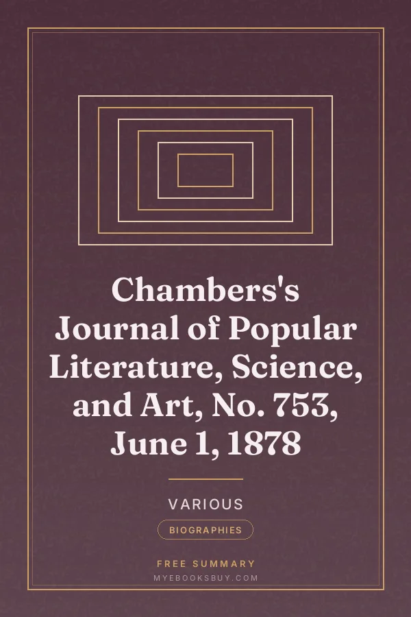 Cover of Chambers's Journal of Popular Literature, Science, and Art, No. 753, June 1, 1878