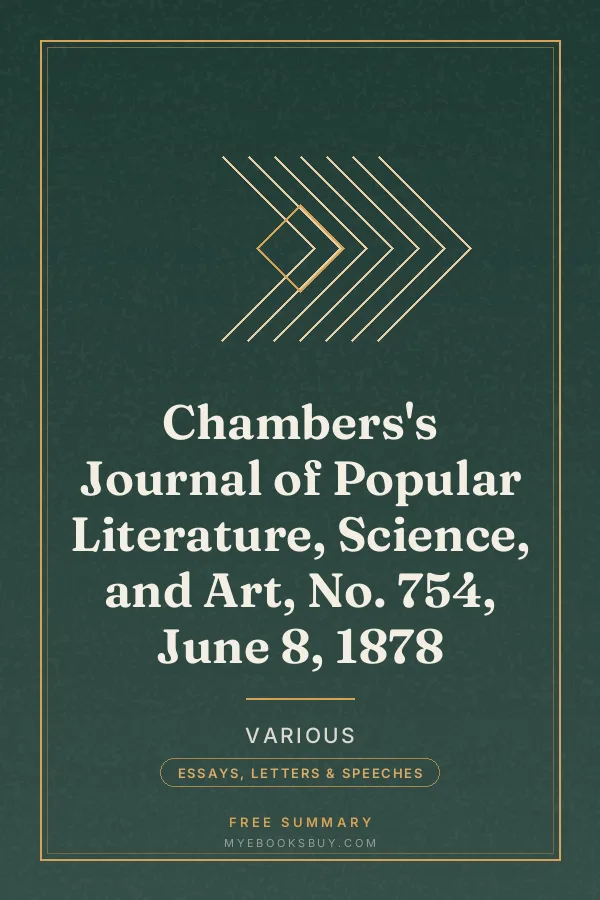 Cover of Chambers's Journal of Popular Literature, Science, and Art, No. 754, June 8, 1878