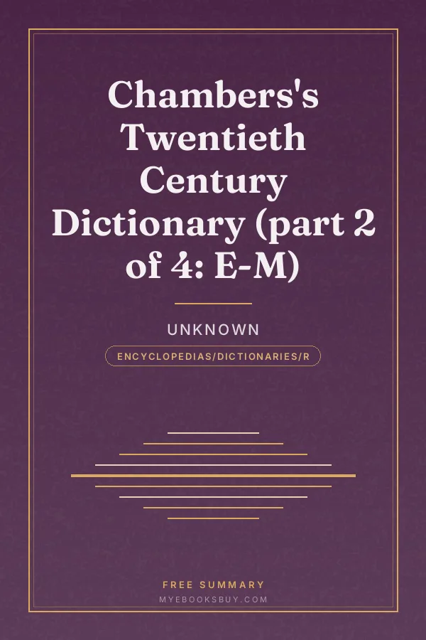 Cover of Chambers's Twentieth Century Dictionary (part 2 of 4: E-M)