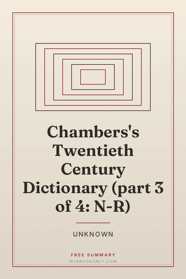 Cover of Chambers's Twentieth Century Dictionary (part 3 of 4: N-R)