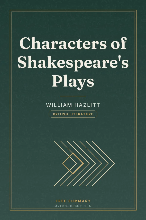 Cover of Characters of Shakespeare's Plays