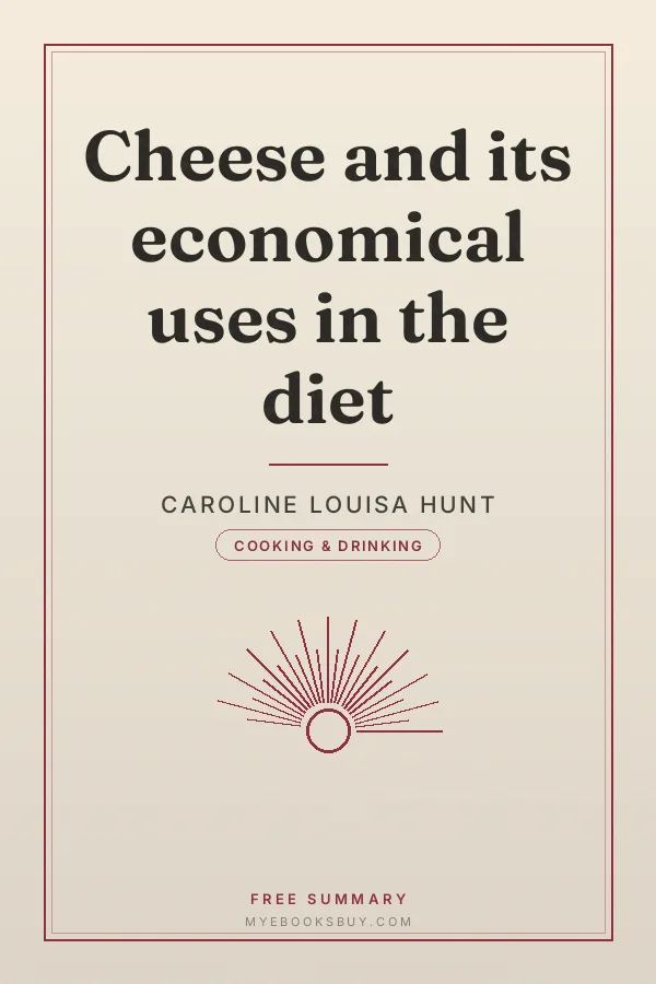 Cover of Cheese and its economical uses in the diet