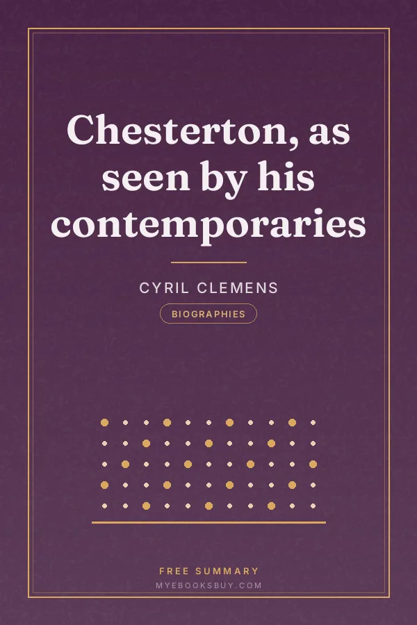 Cover of Chesterton, as seen by his contemporaries