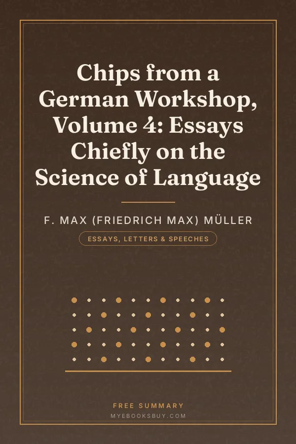 Cover of Chips from a German Workshop, Volume 4: Essays Chiefly on the Science of Language