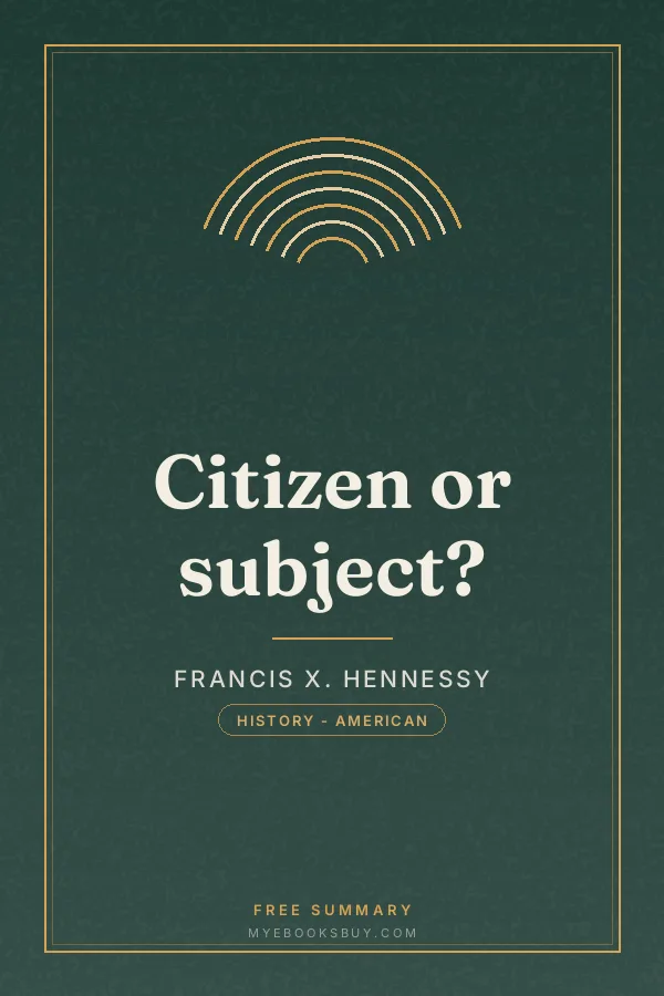 Cover of Citizen or subject?