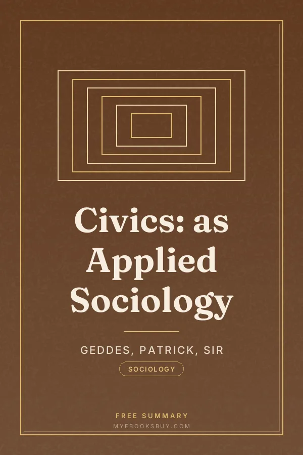Cover of Civics: as Applied Sociology