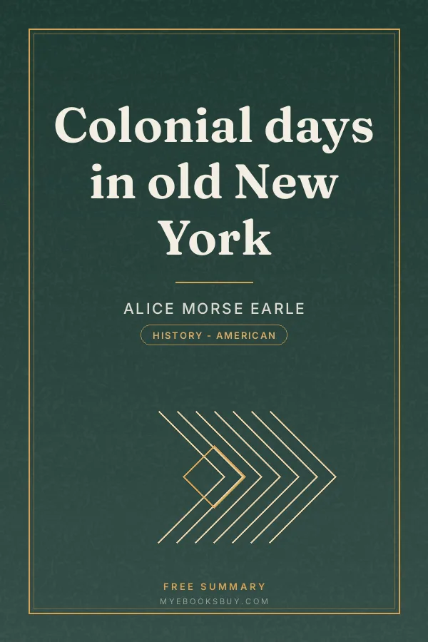 Cover of Colonial days in old New York