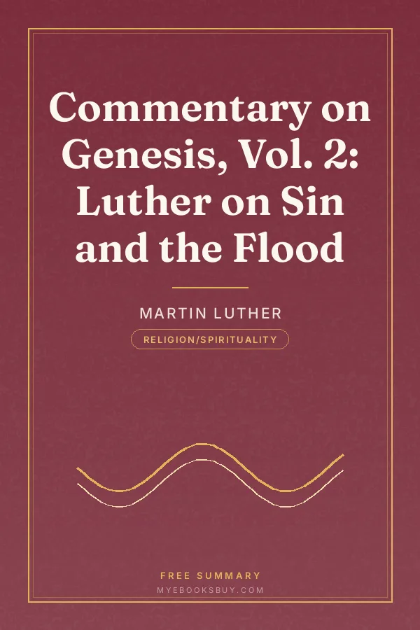 Cover of Commentary on Genesis, Vol. 2: Luther on Sin and the Flood