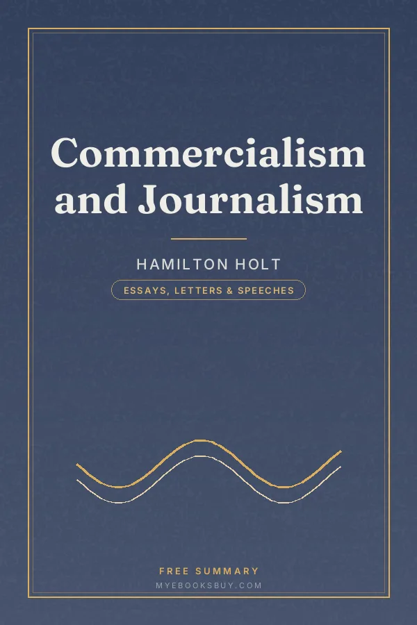 Cover of Commercialism and Journalism