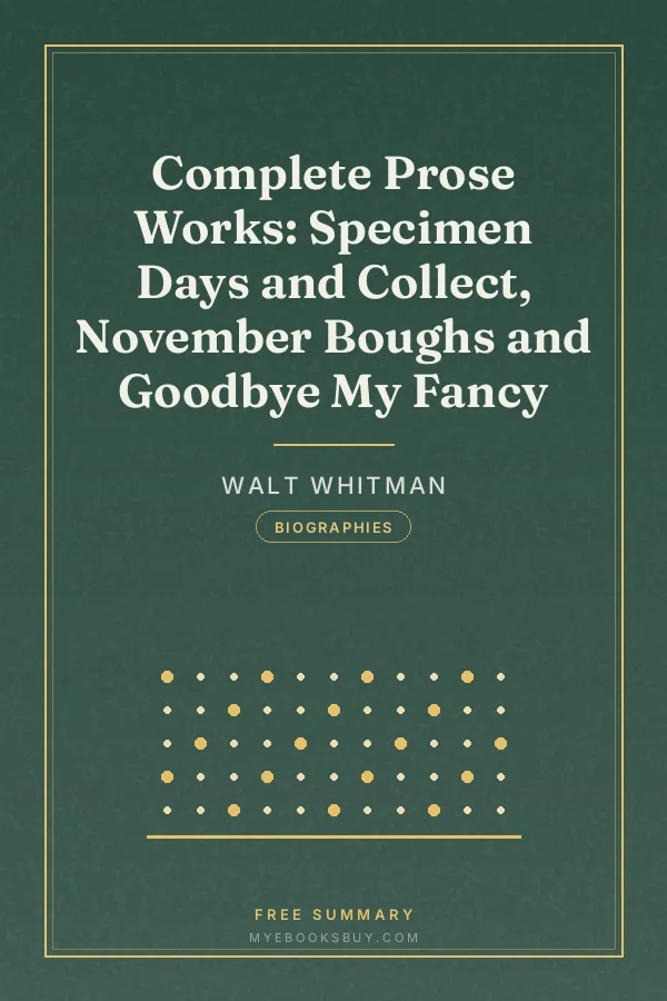 Cover of Complete Prose Works: Specimen Days and Collect, November Boughs and Goodbye My Fancy