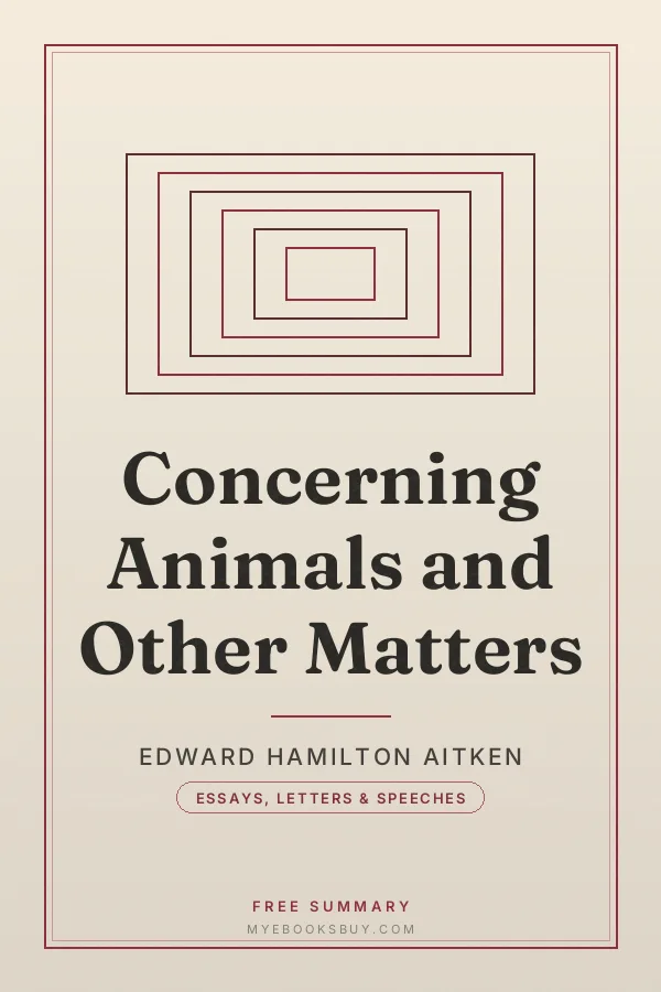Cover of Concerning Animals and Other Matters