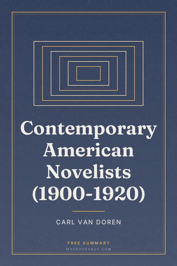 Cover of Contemporary American Novelists (1900-1920)