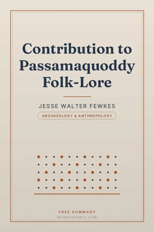 Cover of Contribution to Passamaquoddy Folk-Lore