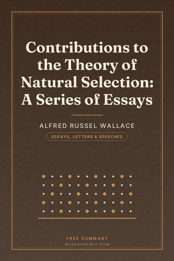 Cover of Contributions to the Theory of Natural Selection: A Series of Essays