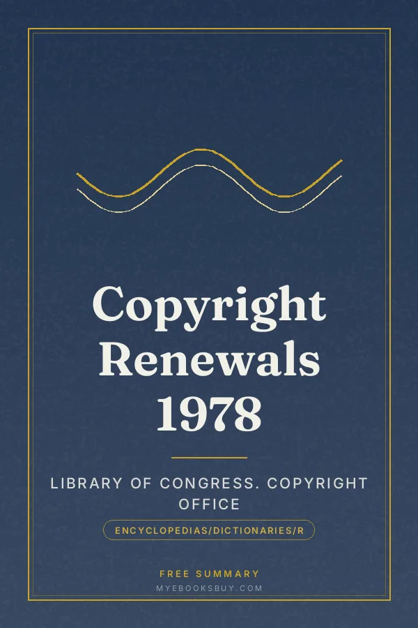 Cover of Copyright Renewals 1978