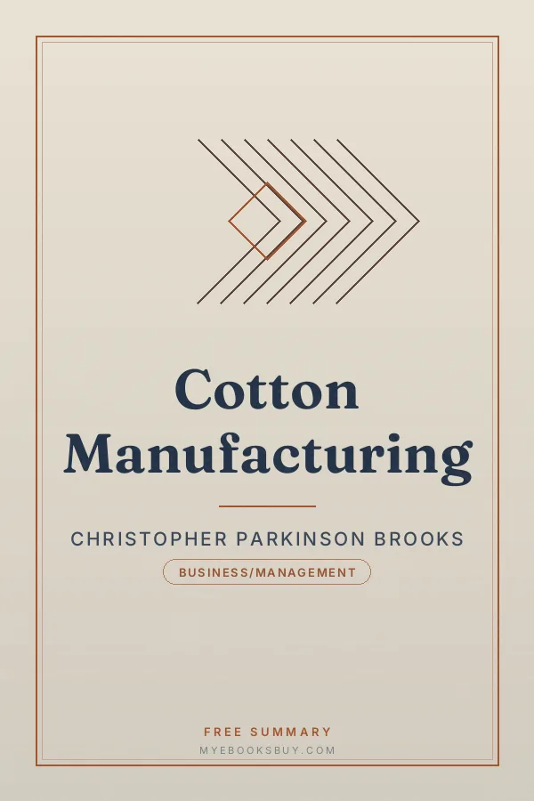Cover of Cotton Manufacturing