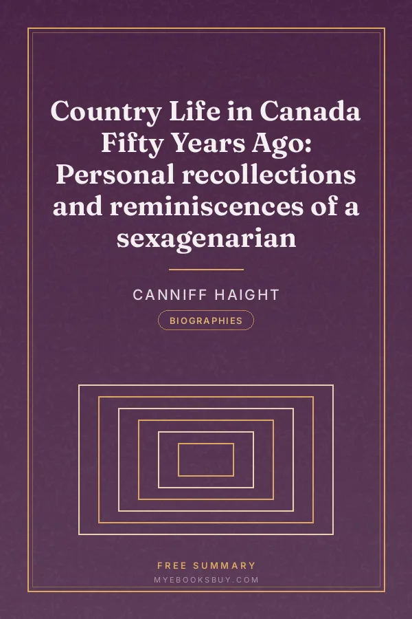 Cover of Country Life in Canada Fifty Years Ago: Personal recollections and reminiscences of a sexagenarian