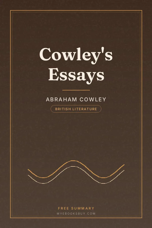 Cover of Cowley's Essays