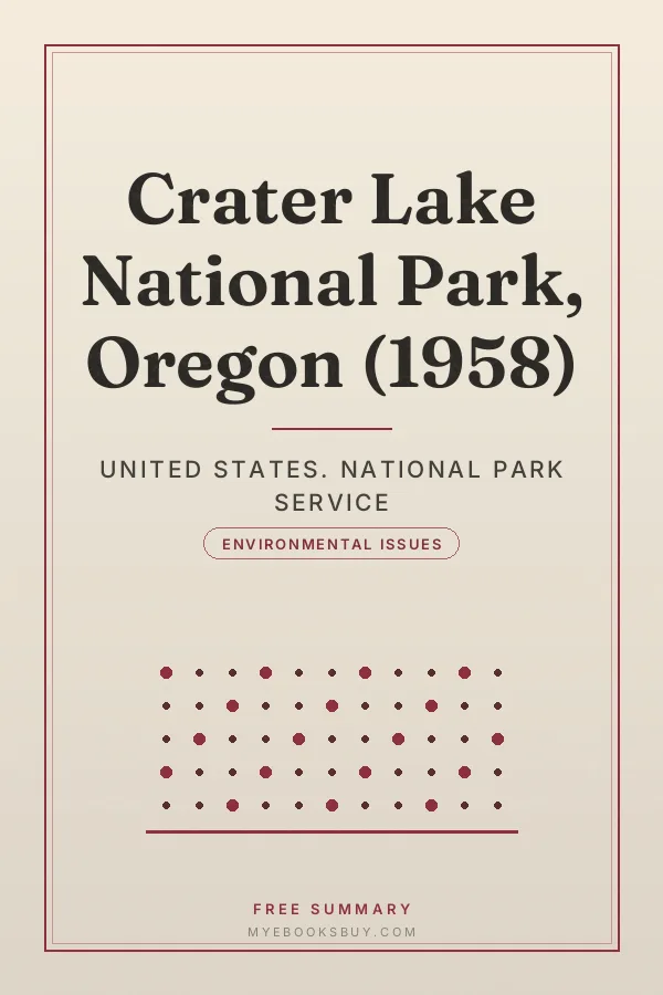 Cover of Crater Lake National Park, Oregon (1958)