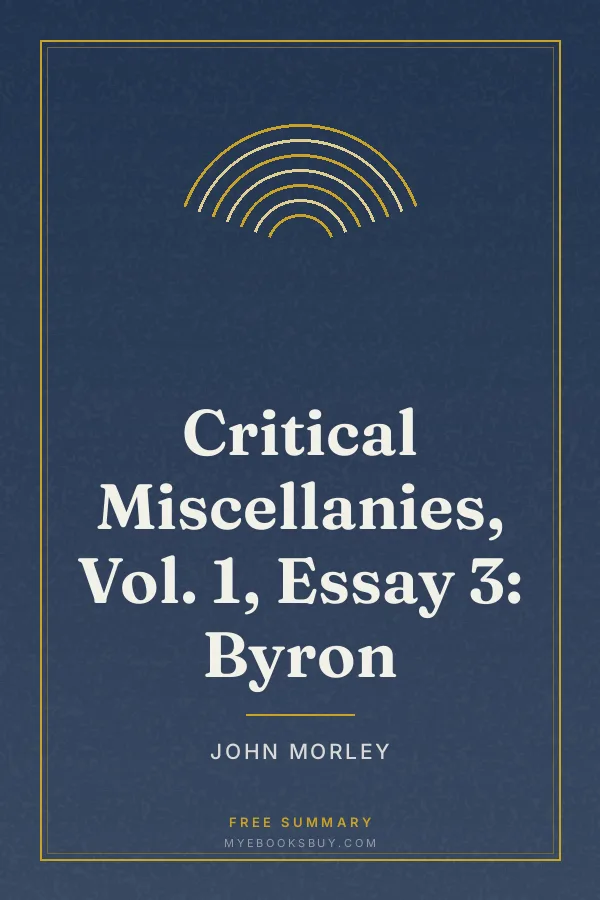 Cover of Critical Miscellanies, Vol. 1, Essay 3: Byron