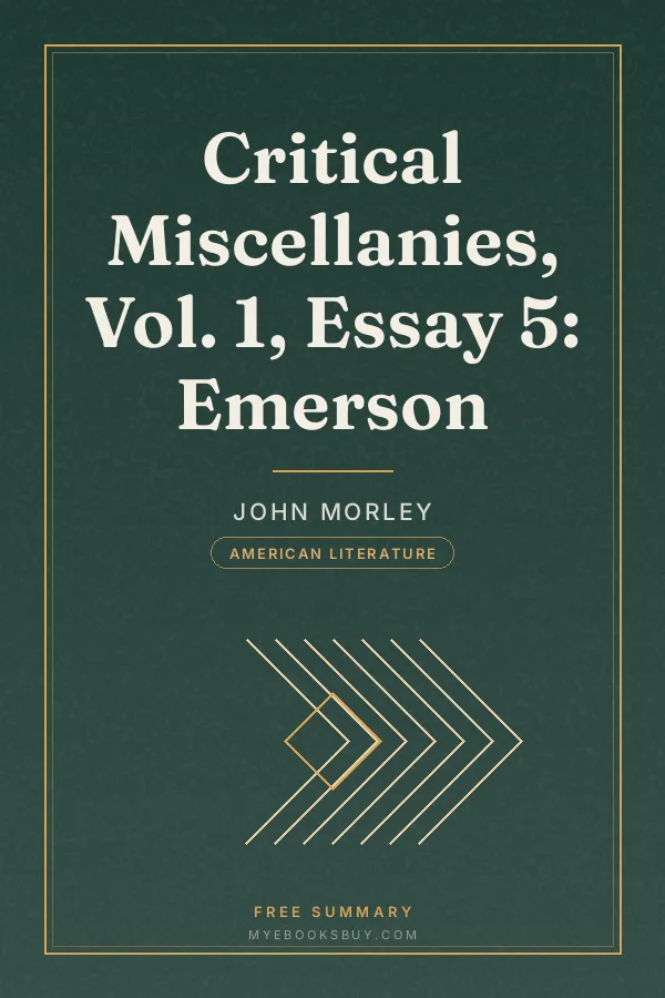 Cover of Critical Miscellanies, Vol. 1, Essay 5: Emerson