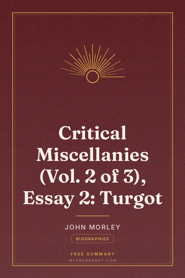 Cover of Critical Miscellanies (Vol. 2 of 3), Essay 2: Turgot