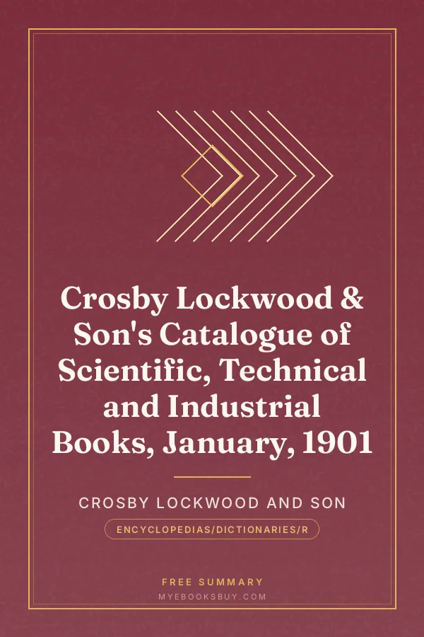Cover of Crosby Lockwood & Son's Catalogue of Scientific, Technical and Industrial Books, January, 1901