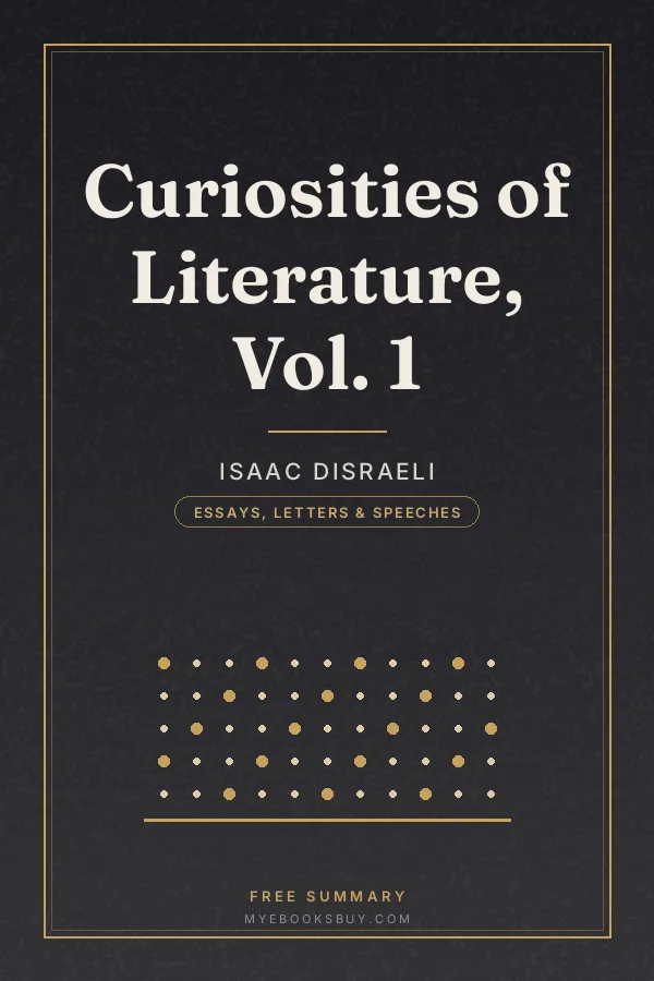 Cover of Curiosities of Literature, Vol. 1