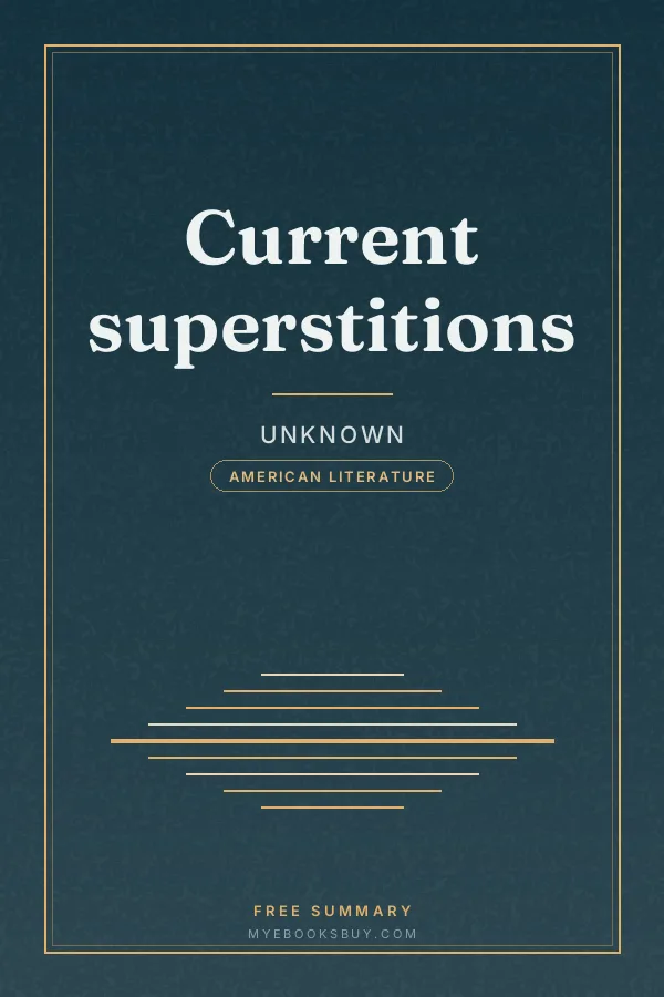 Cover of Current superstitions