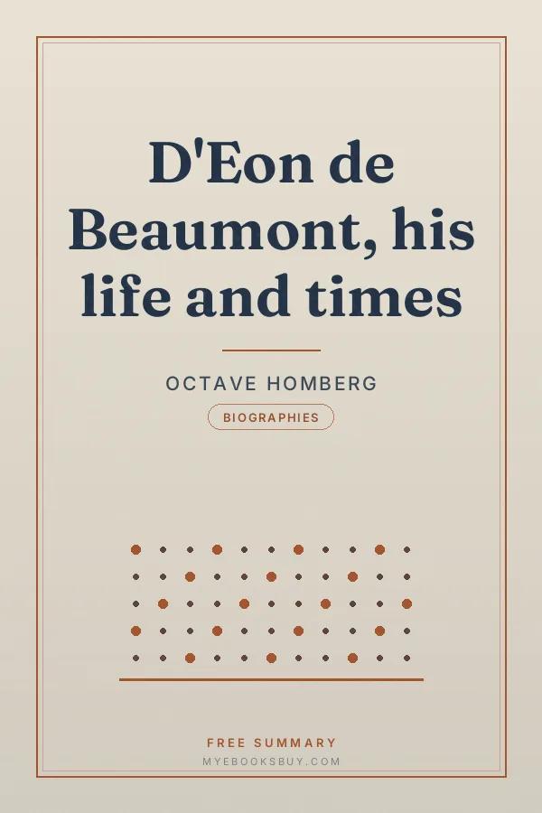 Cover of D'Eon de Beaumont, his life and times