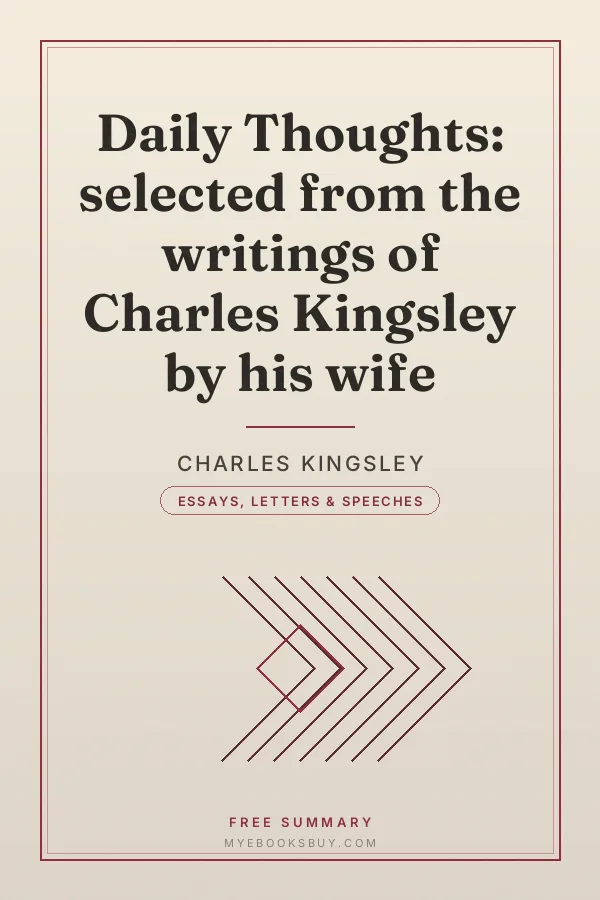 Cover of Daily Thoughts: selected from the writings of Charles Kingsley by his wife