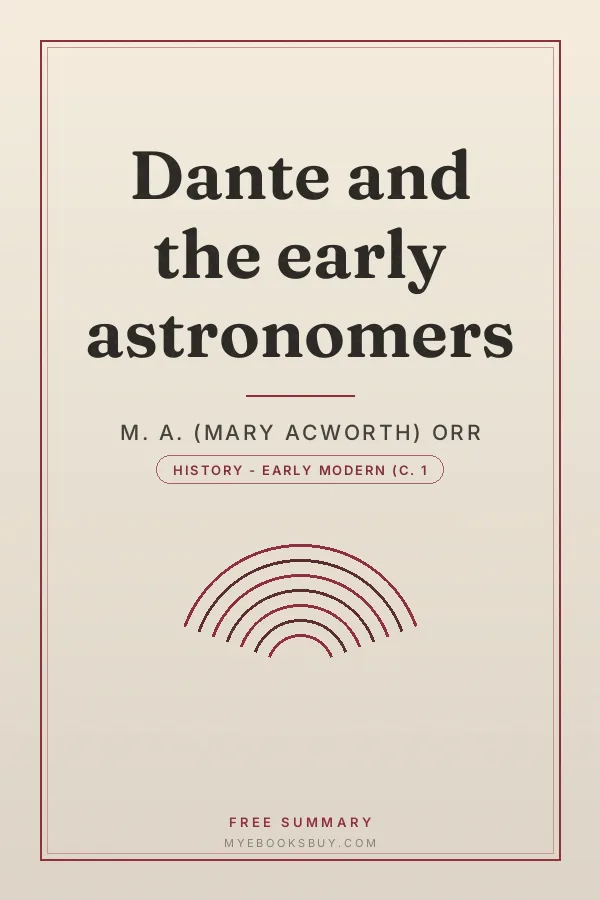 Cover of Dante and the early astronomers