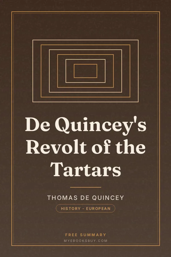 Cover of De Quincey's Revolt of the Tartars