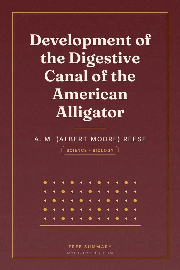 Cover of Development of the Digestive Canal of the American Alligator