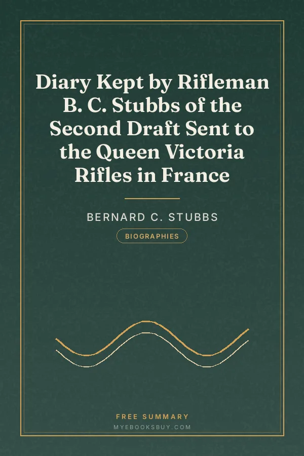 Cover of Diary Kept by Rifleman B. C. Stubbs of the Second Draft Sent to the Queen Victoria Rifles in France