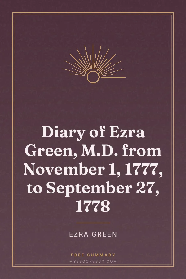 Cover of Diary of Ezra Green, M.D. from November 1, 1777, to September 27, 1778