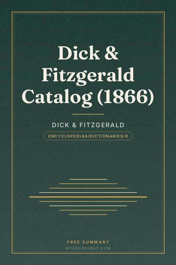 Cover of Dick & Fitzgerald Catalog (1866)