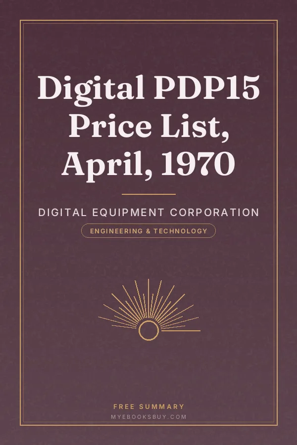 Cover of Digital PDP15 Price List, April, 1970