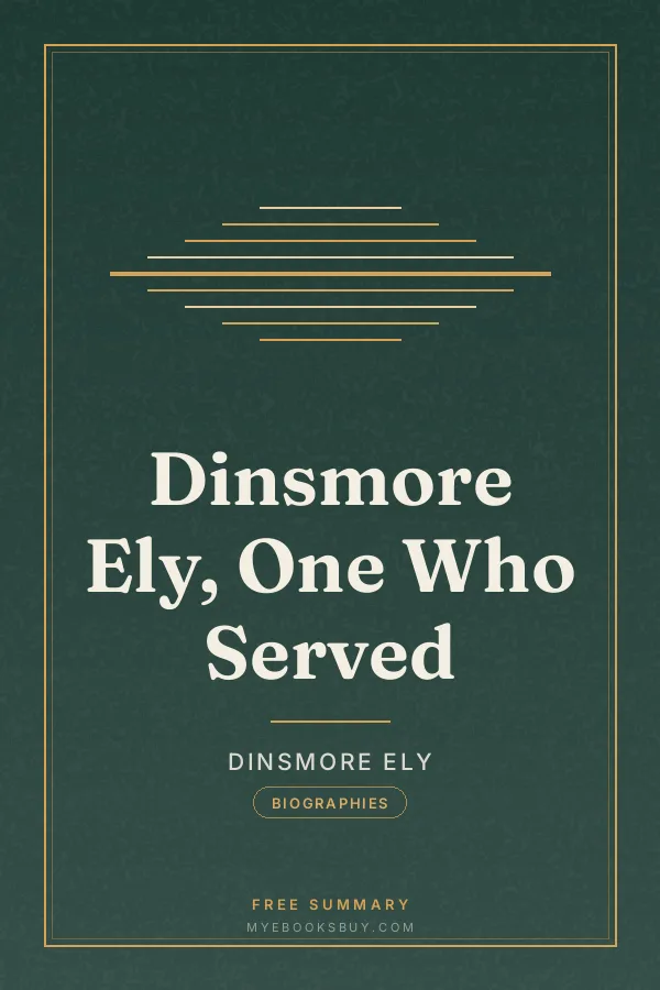 Cover of Dinsmore Ely, One Who Served