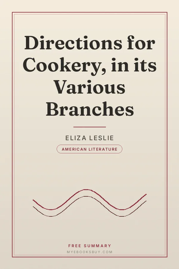 Cover of Directions for Cookery, in its Various Branches