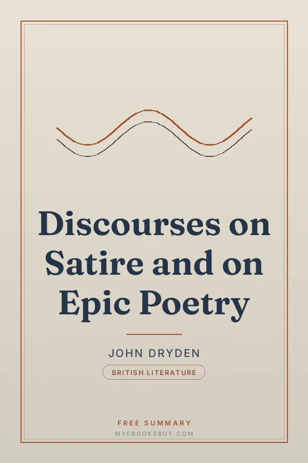 Cover of Discourses on Satire and on Epic Poetry