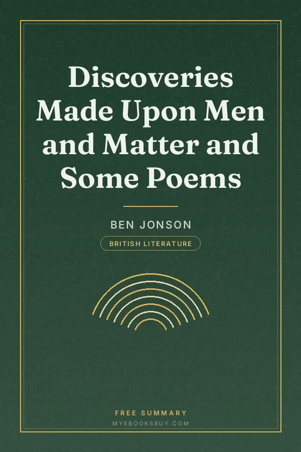 Cover of Discoveries Made Upon Men and Matter and Some Poems