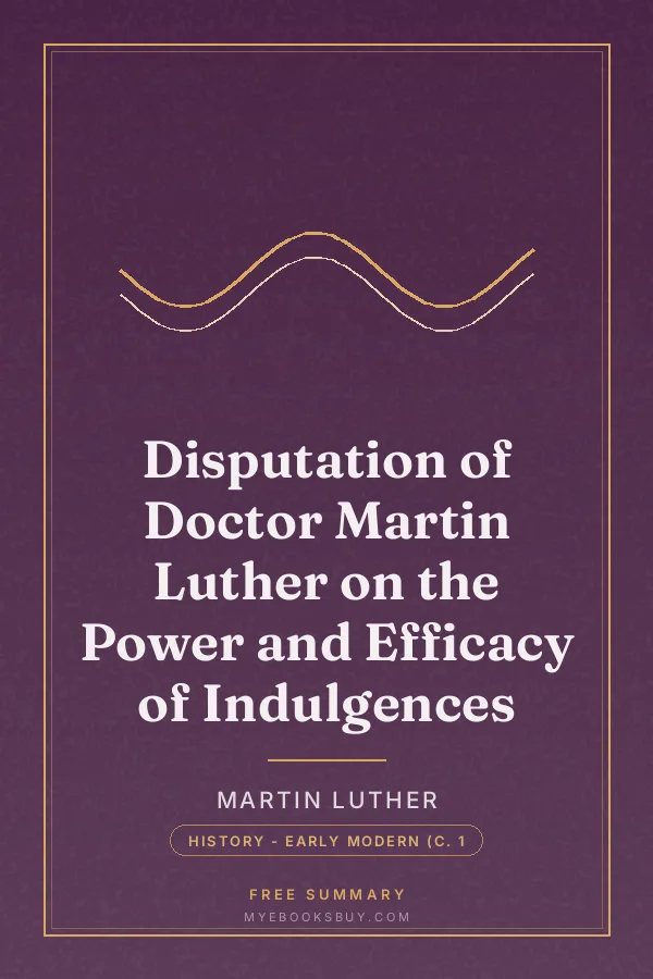 Cover of Disputation of Doctor Martin Luther on the Power and Efficacy of Indulgences