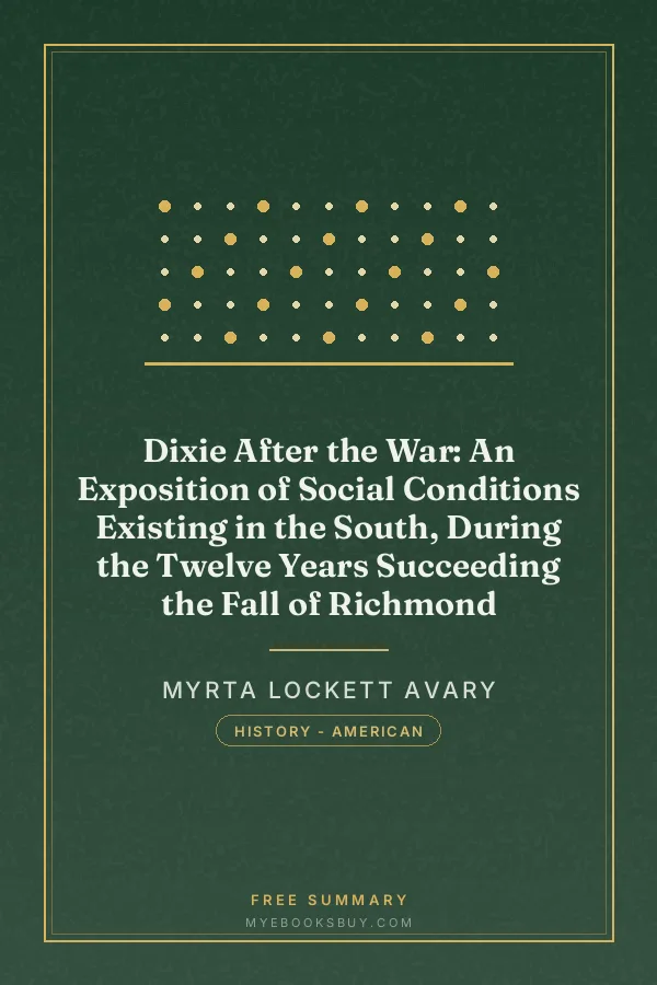 Cover of Dixie After the War: An Exposition of Social Conditions Existing in the South, During the Twelve Years Succeeding the Fall of Richmond