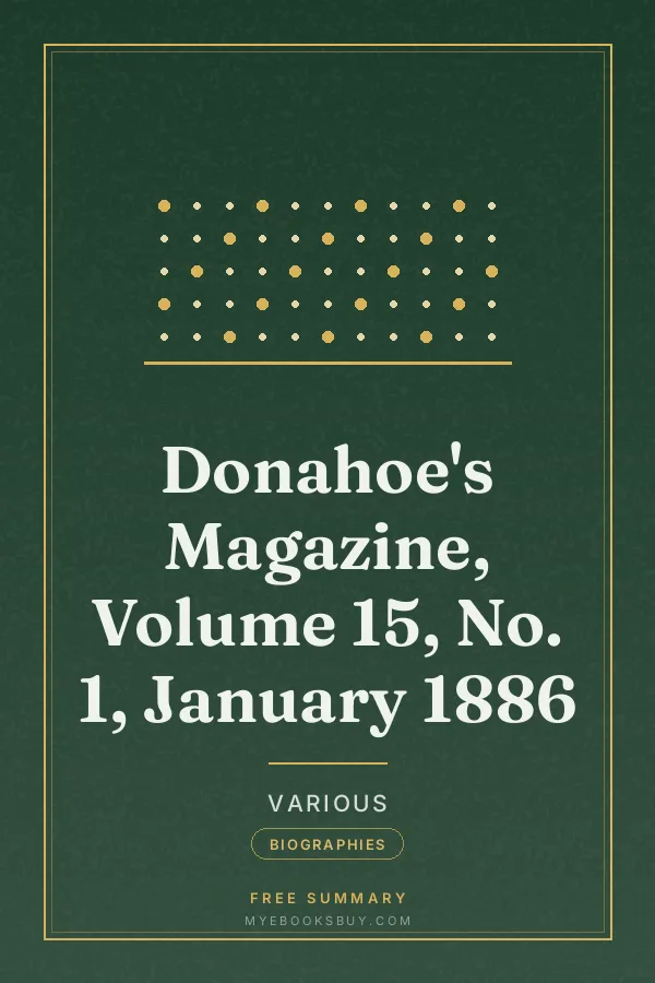Cover of Donahoe's Magazine, Volume 15, No. 1, January 1886