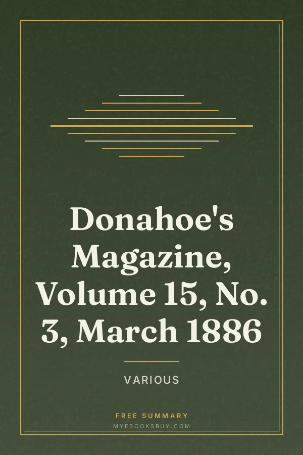 Cover of Donahoe's Magazine, Volume 15, No. 3, March 1886