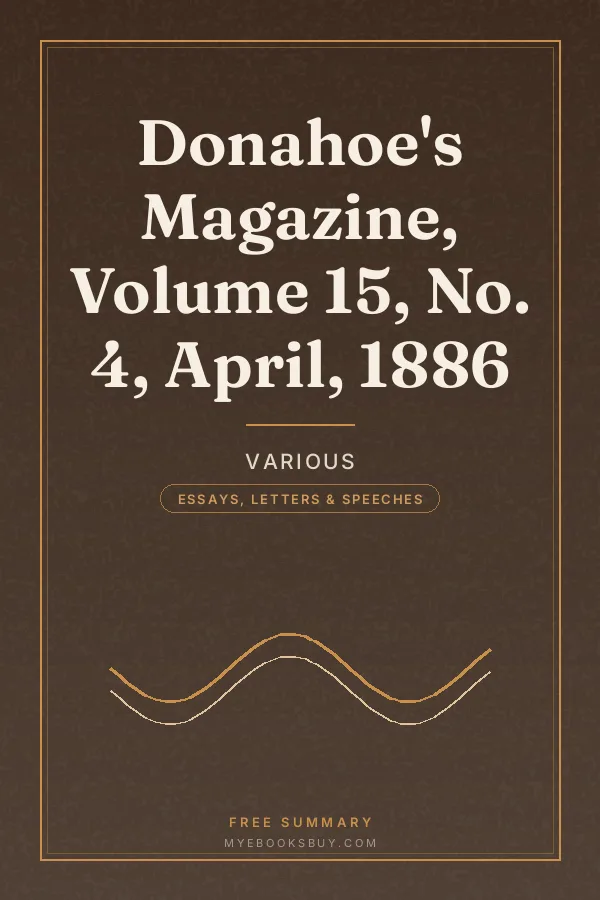 Cover of Donahoe's Magazine, Volume 15, No. 4, April, 1886