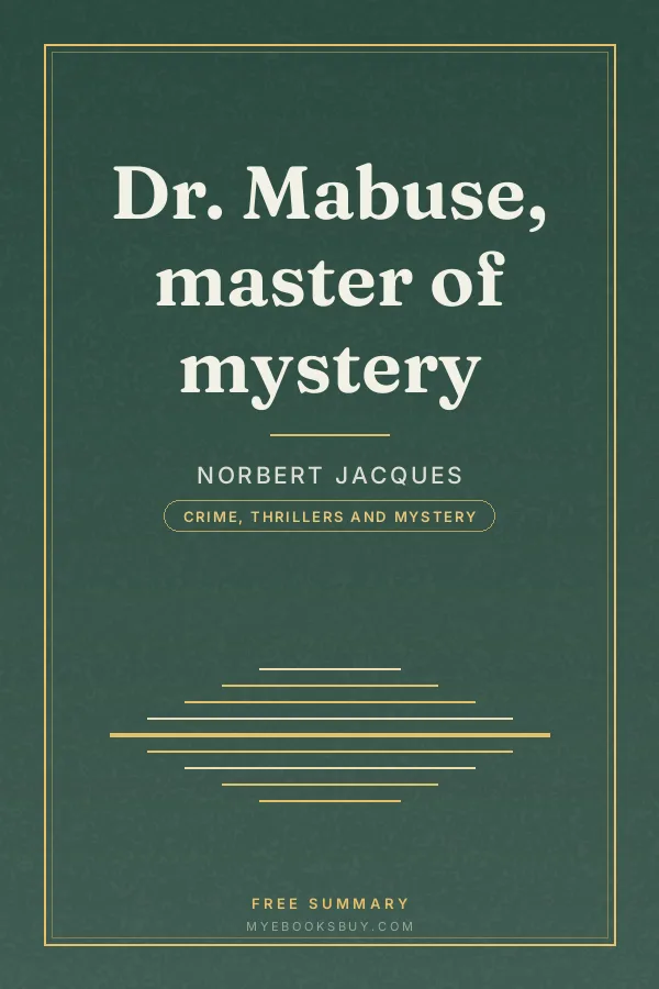 Cover of Dr. Mabuse, master of mystery
